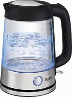 Чайник электрический Tefal Glass Kettle KI750D30 1.7л. 2400Вт серебристый корпус: стекло/металл (8010000020) | код 1006280 | TEFAL