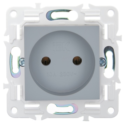 SKANDY Роз. без з/к/ш 10А SK-R02Gr сер. IEK | код SK-R10-10-K03 | IEK фото 3