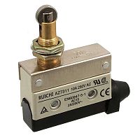 Выключатель путевой с вертикальным нажимным роликом RUICHI AZ-7311, ON-(ON), 3P SPDT, IP64, 10 А, 250 В, 15 мОм, пластик с металлической накладкой | код 61784 | Ruichi