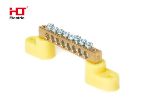 Шина N ноль на двух угловых изол ШНИ-6х9-8-У2-желтый HLT | код 081-01-42 | HLT