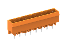 458205 Вилка на плату MCS, вертик., шаг 5.08мм, 5 конт., оранж., шт | код 458205 | SUPU