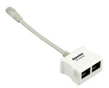Разветвитель RJ-45 4Prр.USOC -> 2 x 2Pr.USOC, Hyperline SPL-YT4-U2-U2 | код 34552 | Hyperline