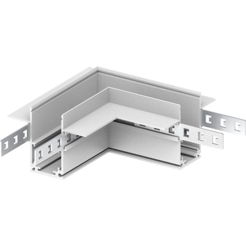 Соединитель угловой белый для низковольтного встраиваемого шинопровода | код 41981 | Feron