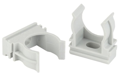 Держатель для труб (клипса) d40мм сер. | код Б0039111 | Эра