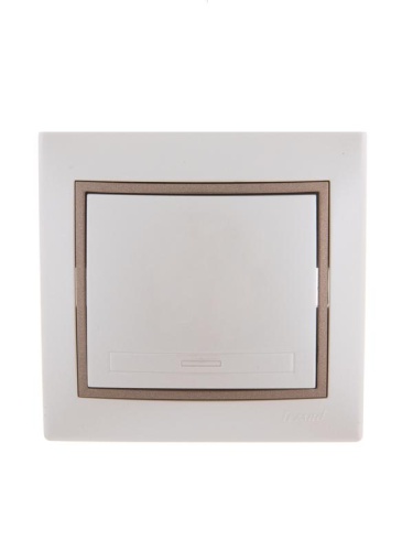 Выключатель 1-кл. СП Mira 10А жемчуж./бел./свет. корич. метал. | код 701-3031-100 | LEZARD Выключатель 1-кл. СП Mira 10А жемчуж./бел./свет. корич. метал. | код 701-3031-100 | LEZARD