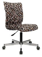 Кресло Бюрократ CH-330M леопардовый Italia LEO крестов. металл черный | код 1612694 | БЮРОКРАТ