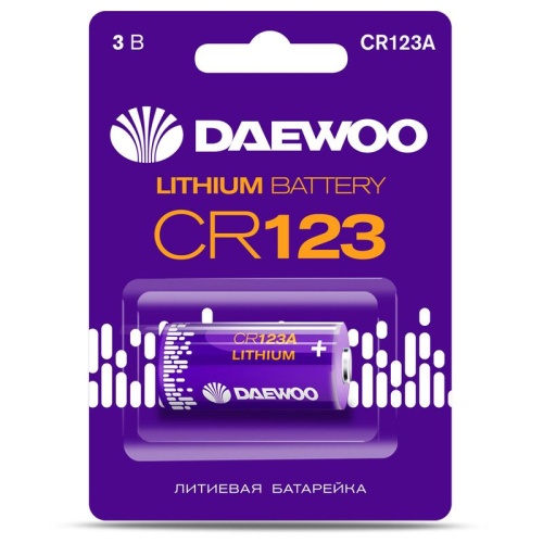 Элемент питания литиевый CR123 BL-1 | код. 5043299 | DAEWOO Элемент питания литиевый CR123 BL-1 | код. 5043299 | DAEWOO