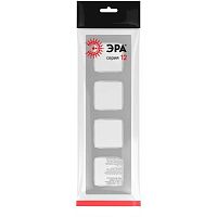 Рамка для розеток и выключателей Серия 12 12-5204-03 на 4 поста, Классик, алюминий | код Б0067692 | ЭРА