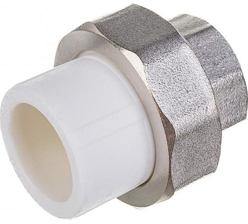 Муфта разъемная 20 х 1/2' ВР полипропиленовая PPR белая (10155015) | код 00000014641 | Valfex