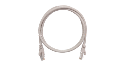 Шнур коммутационный NIKOMAX U/UTP 4 пары, Кат.6 (Класс E), 250МГц, 2хRJ45/8P8C, T568B, заливной, с защитой защелки, многожильный, BC (чистая медь), 24AWG (7х0,205мм), PVC нг(А), серый, 20м | код NMC-PC4UE55B-200-GY | NIKOMAX