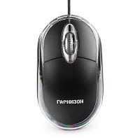 Мышь Гарнизон GM-100, USB, чип- Х, черный, 1000 DPI, 2кн.+колесо-кнопка, кабель 1,15м (факт - 1,25м) | код GM-100 | Гарнизон