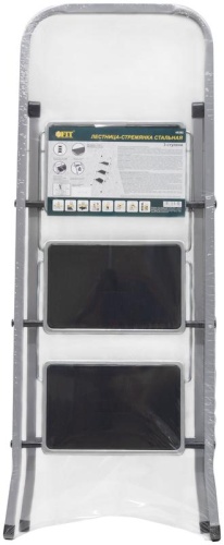 Лестница-стремянка 3 широкие ступ. Н=113см 5.2кг сталь FIT 65382 фото 3