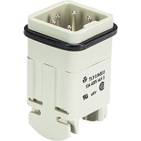 Вилочная контактная вставка REVOS MINI, Size MINI, винтовая фиксация, 4 полюса + РЕ, 400 V, 10 А, материал контактов: медный сплав, тип покрытия контактов: серебро | код 73.310.0453.0 | Wieland