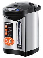 Термопот SunWind SUN-TP-2 3.8л. 800Вт черный/серебристый | код 1505072 | SUNWIND