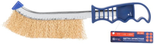 Щетка зачистная, латунированная витая проволока 0,3 мм, пластиковая ручка, 250 мм, блистер, Profi | код 82-923 | FIT фото 3 Щетка зачистная, латунированная витая проволока 0,3 мм, пластиковая ручка, 250 мм, блистер, Profi | код 82-923 | FIT фото 3