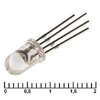 Светодиод RUICHI, 5 мм, RGB, 500-1000 мКД, 2-3,4 В | код 86324 | Ruichi