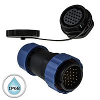 Разъём герметичный SZC28 24P-M-FB, 24 контакта | код 106711 | SZC