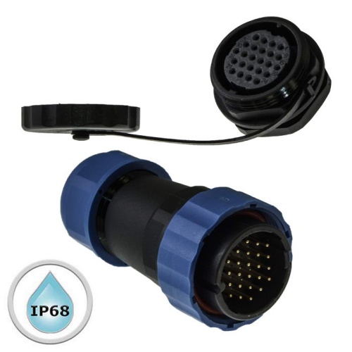 Разъём герметичный SZC28 24P-M-FB, 24 контакта | код 106711 | SZC