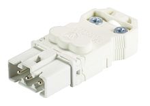 Вилочный разъем на кабель диам. 5,5 - 9 мм, 3 полюса, винтовая фиксация, номинальное напряжение: 250V, номинальный ток: 16A, цвет: белый, серия gesis GST15i3 | код 91.932.3053.0 | Wieland