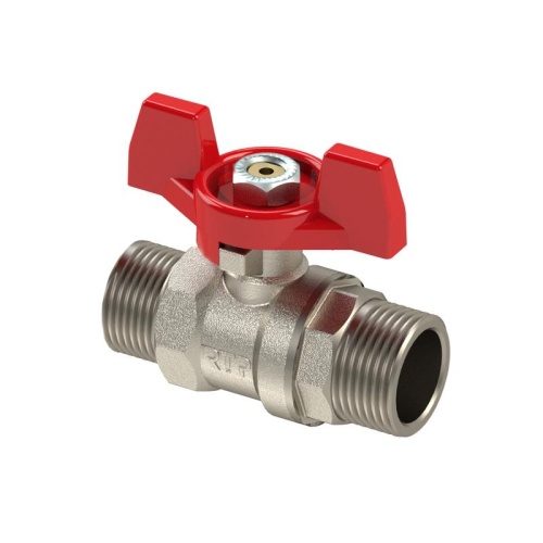 Кран шаровой ручка бабочка латунь наружн. /наружн. резьба 1/2дюйм PN25 никель | код 36170 | RTP Кран шаровой ручка бабочка латунь наружн. /наружн. резьба 1/2дюйм PN25 никель | код 36170 | RTP