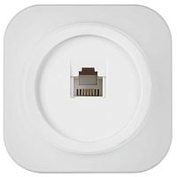 GLORY Розетка для открытой установки телефонная RJ11 РТ20-ХБм белый матовый IEK | код ETH10-K01M | IEK