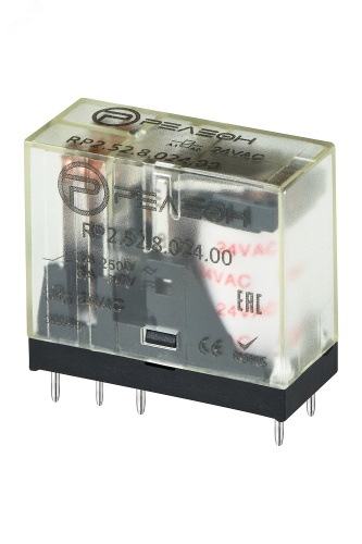 Миниатюрное промежуточное реле, 2 перекидных конт кта 5А,(24В AC) | код RP252802400 | Релеон