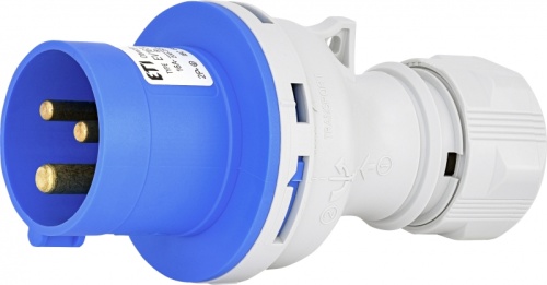 Вилка кабельная EV-1632 IP44 (16A, 230V, 2P+PE) | код 004482016 | ETI