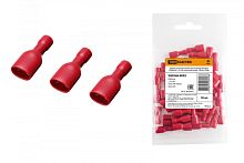 Разъем плоский полностью изолированный РППИ-М 1,25-187 красный (мама) (50 шт) TDM | код SQ0546-0002 | TDM