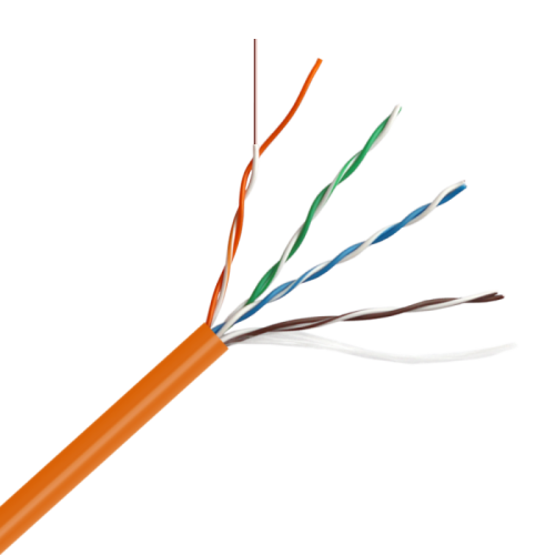 Кабель LANMASTER UTP, 4 пары, кат. 5Е, 350Mhz, LSZH, оранжевый, 305 м | код LAN-5EUTP-LSZH-OR | LANMASTER