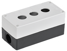 Корпус КП103-Р для кнопок 3 места белый IEK | код BKP10-3-K01-R | IEK