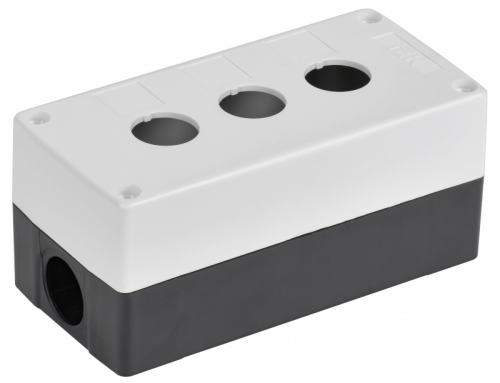 Корпус КП103-Р для кнопок 3 места белый IEK | код BKP10-3-K01-R | IEK