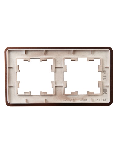 BRITE Рамка 2-мест. РУ-2-1-Бр металл коричн. RE AL IEK | код BR-M22-M-21-K30 | IEK фото 2