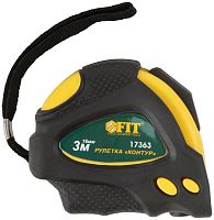 Рулетка ''Контур'' с автостопом, прорезиненный корпус 3 м x 16 мм | код 17363 | FIT