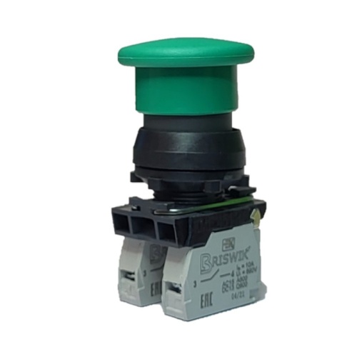 Выключатель Briswik КЕ 191/1м зеленый 2но+0нз Гриб IP66 УХЛ2 10А | код aZ-HB-6Ai-0322 | Briswik Выключатель Briswik КЕ 191/1м зеленый 2но+0нз Гриб IP66 УХЛ2 10А | код aZ-HB-6Ai-0322 | Briswik
