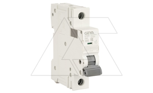 Авт. выключатель GYM9-1P-63D, 1P, 63A, хар-ка D, 6kA, 1M | код GYM91P63D | GEYA Авт. выключатель GYM9-1P-63D, 1P, 63A, хар-ка D, 6kA, 1M | код GYM91P63D | GEYA