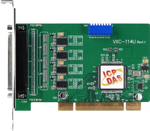 VXC-114U CR Universal PCI, 4-port RS-232 communication board. Includes one CA-4002 | код 00-06016633 | ICP DAS