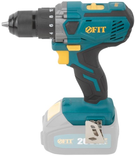 Дрель-Шуруповерт аккумуляторная 20 В, 0-400/1400 об/мин, 40 Нм, 1,4 кг, резиновая накладка, коробка | код 79905 | FIT фото 6