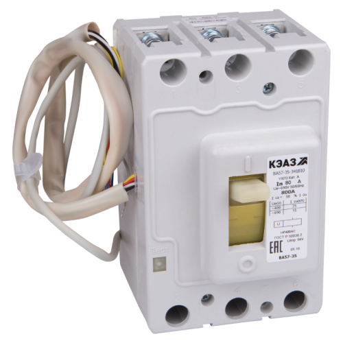 Силовой автоматический выключатель ВА57-35-344710-80А-1000-690AC-НР230AC/220DC-УХЛ3 | код 272703 | КЭАЗ Силовой автоматический выключатель ВА57-35-344710-80А-1000-690AC-НР230AC/220DC-УХЛ3 | код 272703 | КЭАЗ
