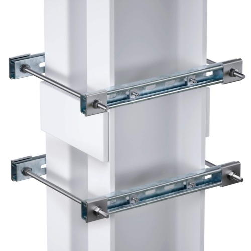 Обжимной комплект монтажных профилей тип 1, обхват конструкции габаритами 750 на 400 мм, для крепления 3 оболочек одного типоразмера | код EX-D3TR0805U | DKC Обжимной комплект монтажных профилей тип 1, обхват конструкции габаритами 750 на 400 мм, для крепления 3 оболочек одного типоразмера | код EX-D3TR0805U | DKC