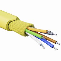 Кабель волоконно-оптический, распределительный, арамидные упрочняющие нити, для внутренней прокладки, нг(А)-HF, 6 ОВ, категория OS2( | код RNDT9C6YL01 | DKC