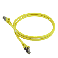 Патч-корд LANMASTER LSZH SFTP кат.6A, 10 м, желтый | код LAN-PC45/S6A-10-YL | LANMASTER