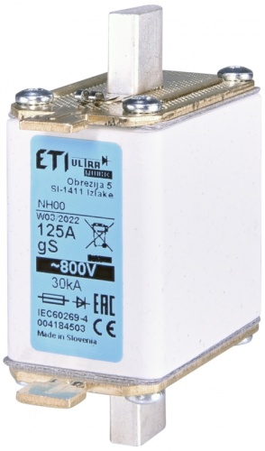 Предохранитель NH-00/gS 40A 800V | код 004184508 | ETI Предохранитель NH-00/gS 40A 800V | код 004184508 | ETI