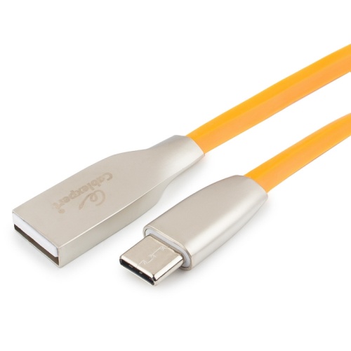 Кабель USB 2.0 Cablexpert CC-G-USBC01O-1M, AM/Type-C, серия Gold, длина 1м, оранжевый, блистер | код CC-G-USBC01O-1M | Cablexpert Кабель USB 2.0 Cablexpert CC-G-USBC01O-1M, AM/Type-C, серия Gold, длина 1м, оранжевый, блистер | код CC-G-USBC01O-1M | Cablexpert