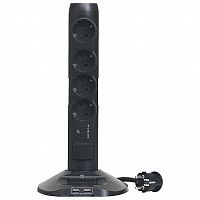 Удлинитель 4-местный, с выключателем, 1.5м, с заземлением, 694619 | код. 694619 | Legrand