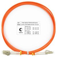 Cabeus FOP-62-LC-LC-1m Шнур оптический duplex LC-LC 62,5/125 mm 1м LSZH | код 7342c | Cabeus