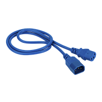 Шнур питания C13-C14, 3х0.75, 220В, 10А, синий, 1 метр | код LAN-PP13/14-1.0-BL | LANMASTER