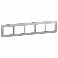 Рамка 5 постов GALEA LIFE, горизонтальная, алюминий | код. 771305 | Legrand