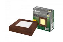 Светильник накладной светодиодный квадрат Даунлайт СПО (венге) 6 Вт 120*120*32 мм 3000К TDM | код SQ0329-0417 | TDM