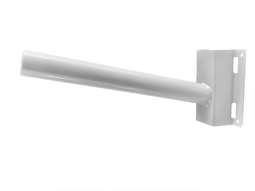 Кронштейн настенный и на столб монтажной лентой диаметр трубы 45мм белый для уличного светильника (КР-4) | код. 22 | Переноска