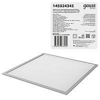 Светильник светодиодный BASIC 36Вт 6500К IP40 2800лм 595х595х7.2 офисный матов. панель ультратонкая | код. 145024345 | GAUSS